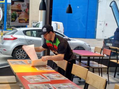 Diego Pintos en Burger King