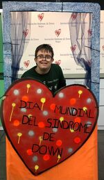 Fotocol de los chicos de Apoyo y Talleres Día Mundial SD