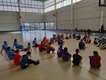 Voluntarios de Caixa Bank en Down Burgos