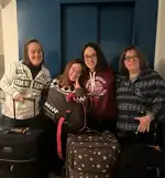 Patricia,Bea,Olga y Casandra “ inquilinas “ del piso de aprendizaje de Down Burgos.