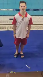 Borja González Carpintero en el campeonato absoluto de  Natación.
